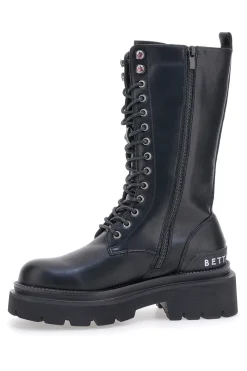 Alfini Neri Alti con Cerniera 121-BETTYFLOWERS Discount