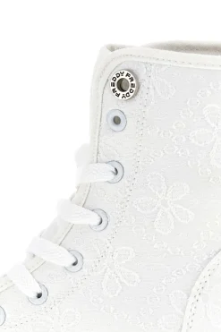 Anfibi bianchi platform tomaia ricamata S2617FY7691-FREDDY Online