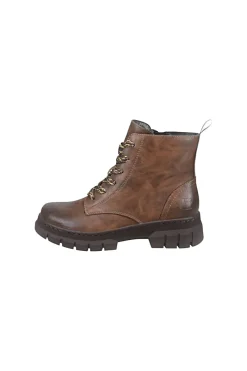 Anfibi marroni caldi con zip e suola carrarmato D35ANC355000-BAGATT Online