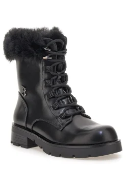 Anfibi neri con pelliccia sintetica 9327-LAURA BIAGIOTTI Clearance