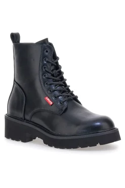 Anfibi neri con suola alta e zip laterale VBIL0020S-LEVI'S Best