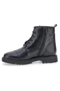 Anfibi Neri in vera pelle con borchie 503-PRIMA RIGA Discount