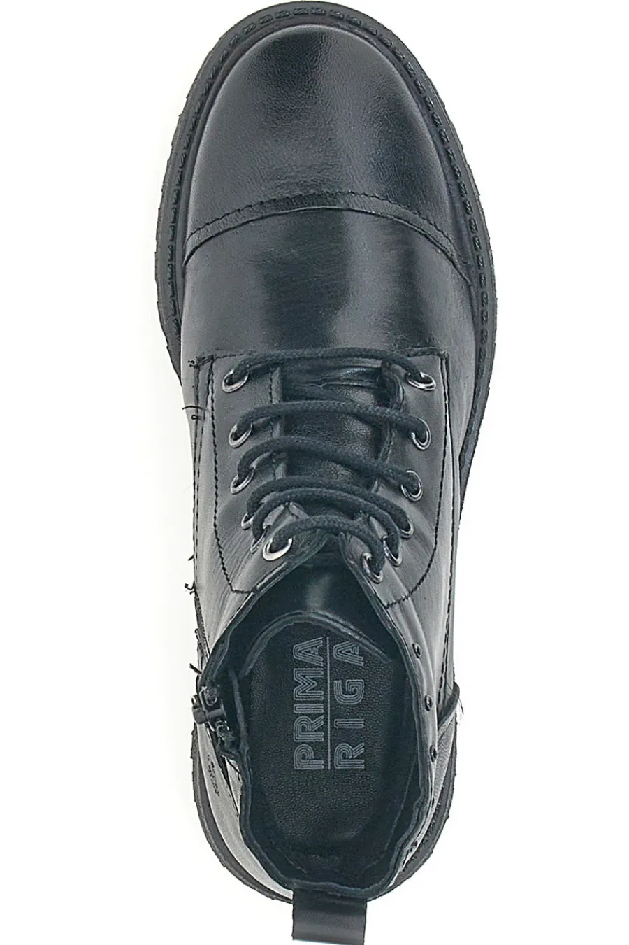 Anfibi Neri in vera pelle con borchie 503-PRIMA RIGA Discount