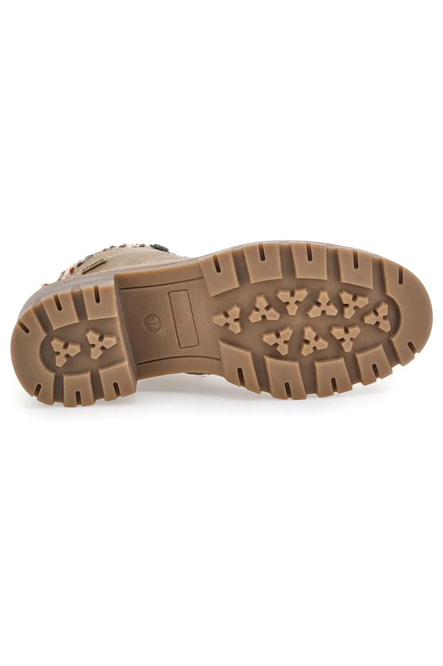 Anfibi con dettaglio tweed e suola carrarmato 4-ALTEMBERG Outlet