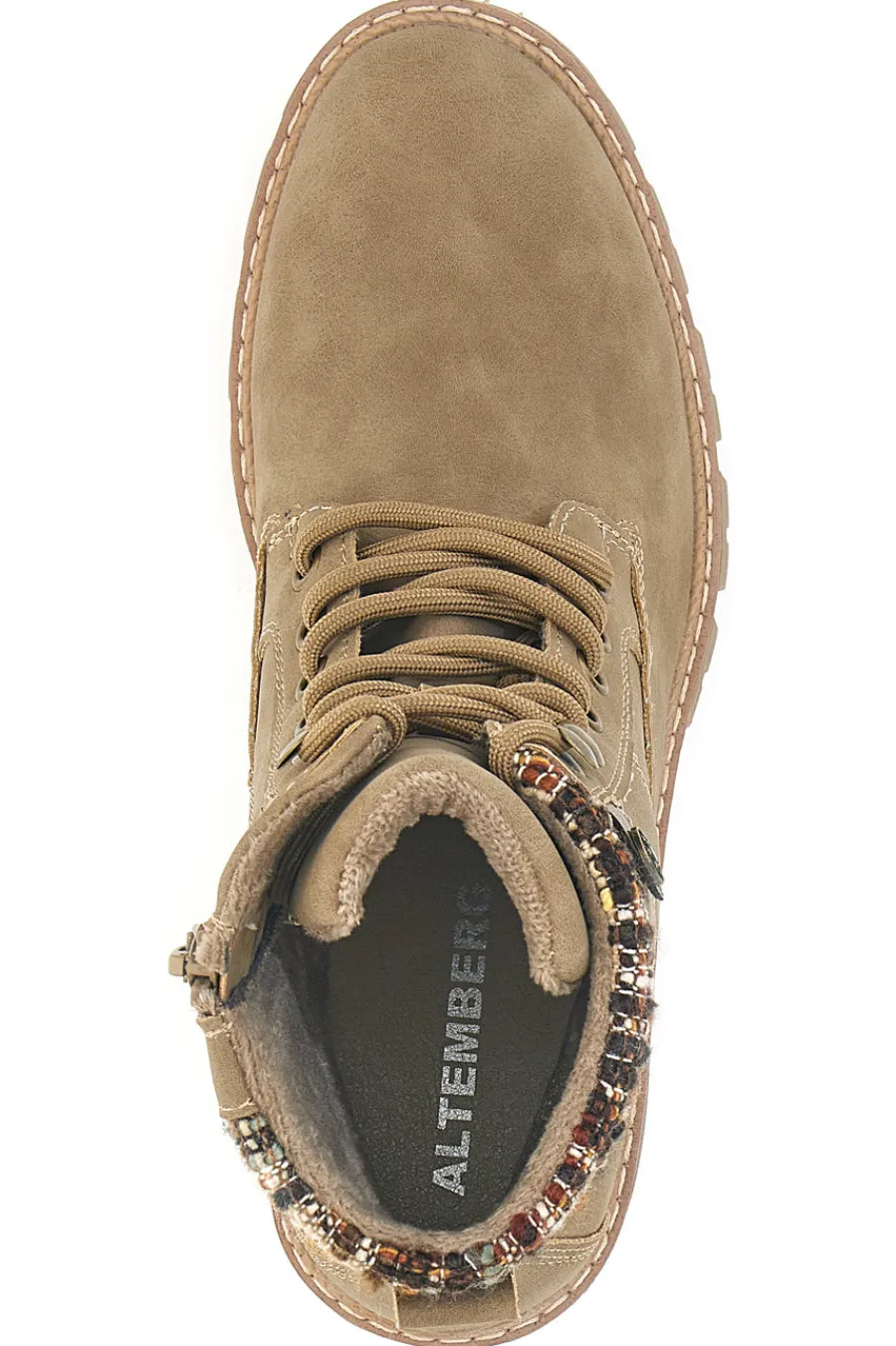 Anfibi con dettaglio tweed e suola carrarmato 4-ALTEMBERG Outlet