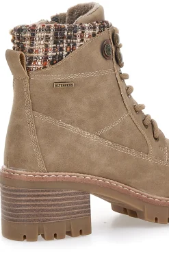 Anfibi con dettaglio tweed e suola carrarmato 4-ALTEMBERG Outlet
