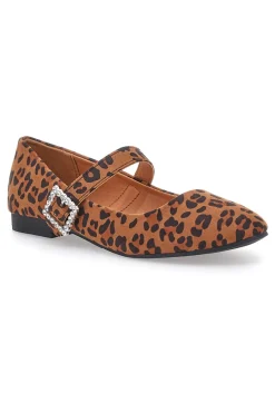 Ballerine animalier con cinturino gioiello IDEA2285-THE FIRST Discount