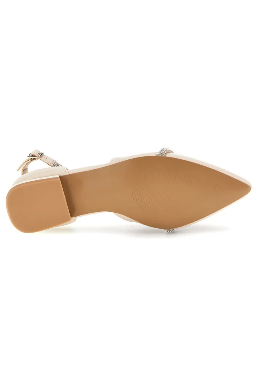 Ballerine beige a punta con cinturino Burani 51098C841-MARIELLA BURANI Online