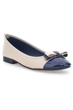 Ballerine beige e blu con fiocco IDE6292-THE FIRST