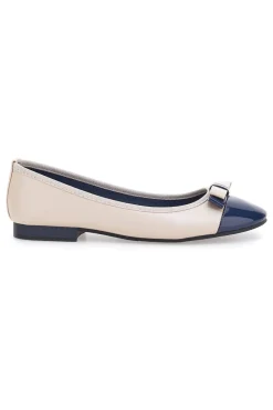 Ballerine beige e blu con fiocco IDE6292-THE FIRST