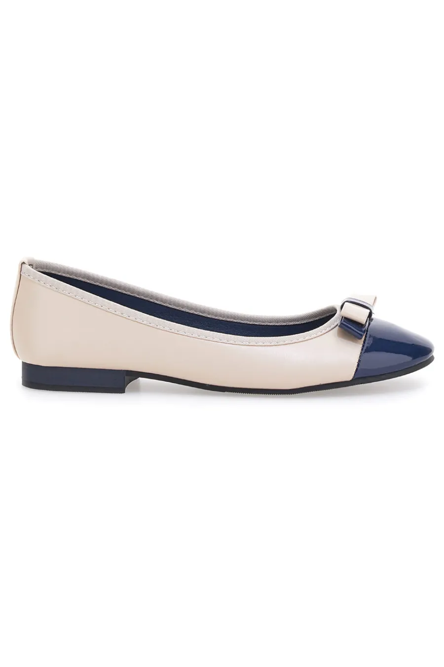 Ballerine beige e blu con fiocco IDE6292-THE FIRST