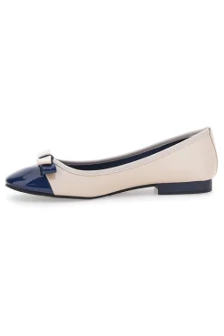 Ballerine beige e blu con fiocco IDE6292-THE FIRST