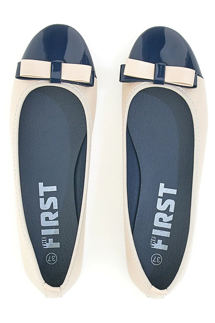 Ballerine beige e blu con fiocco IDE6292-THE FIRST