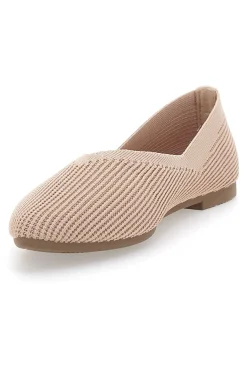 Ballerine beige in tessuto con soletta morbida PREA614-THE FIRST Discount