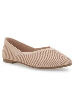 Ballerine beige in tessuto con soletta morbida PREA614-THE FIRST Discount