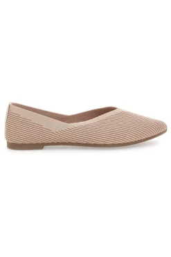Ballerine beige in tessuto con soletta morbida PREA614-THE FIRST Discount