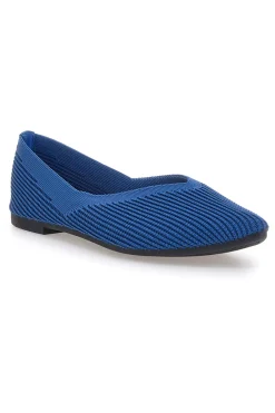 Ballerine blu in tessuto con soletta morbida PREA614-THE FIRST New