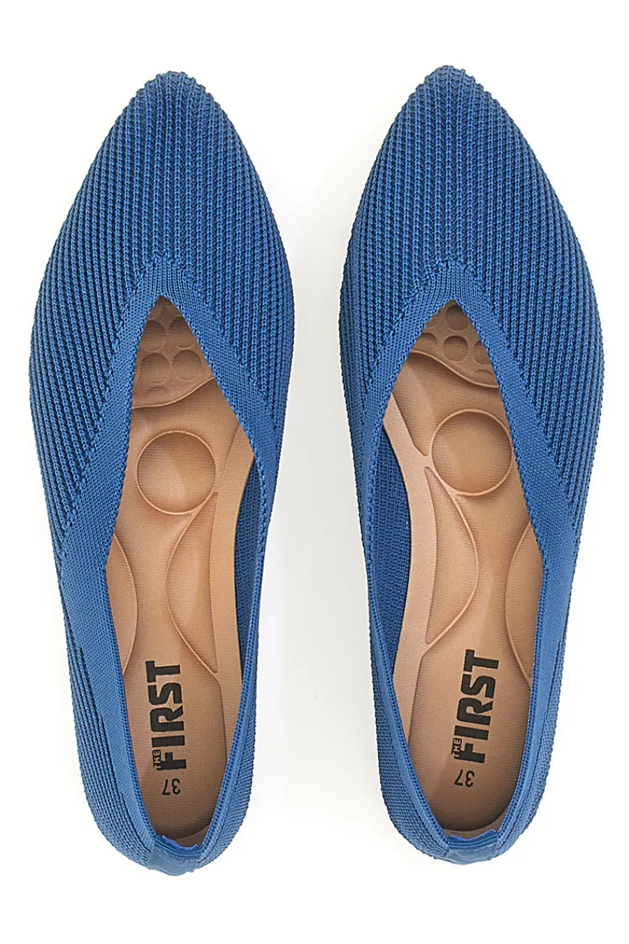 Ballerine blu in tessuto con soletta morbida PREA614-THE FIRST New