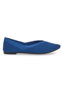 Ballerine blu in tessuto con soletta morbida PREA614-THE FIRST New