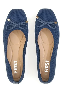 Ballerine blu in tessuto con soletta morbida PRE3-THE FIRST Hot