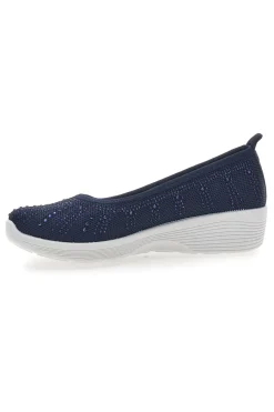 Ballerine Blu In Tessuto Con Strass 429-PRIMA RIGA Hot
