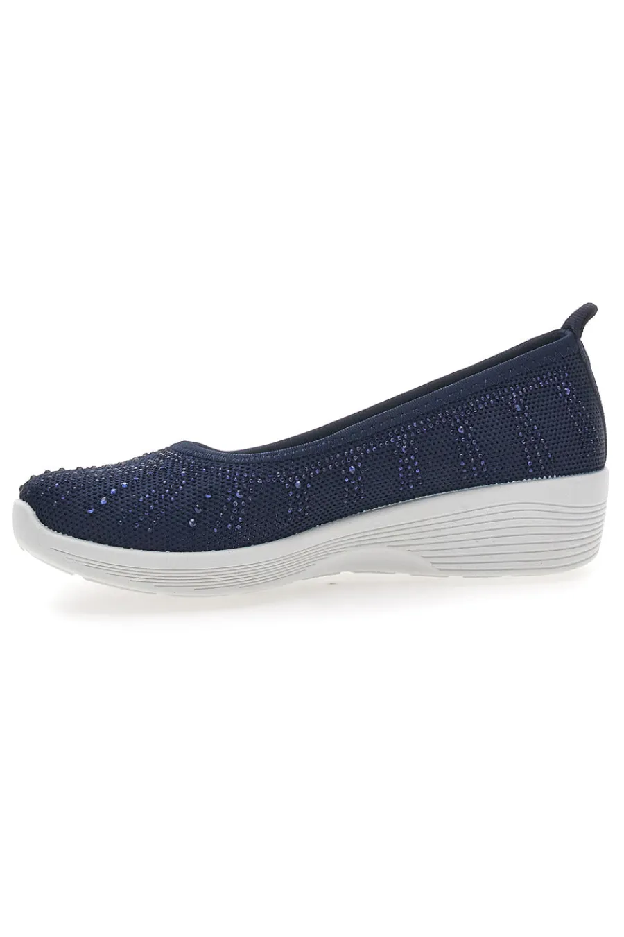 Ballerine Blu In Tessuto Con Strass 429-PRIMA RIGA Hot