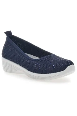 Ballerine Blu In Tessuto Con Strass 429-PRIMA RIGA Hot