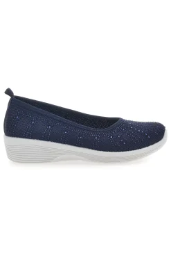 Ballerine Blu In Tessuto Con Strass 429-PRIMA RIGA Hot
