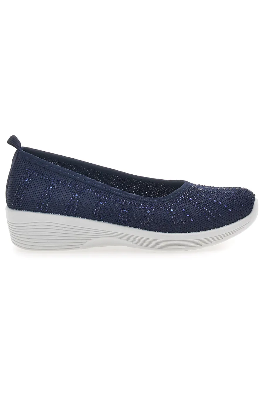 Ballerine Blu In Tessuto Con Strass 429-PRIMA RIGA Hot