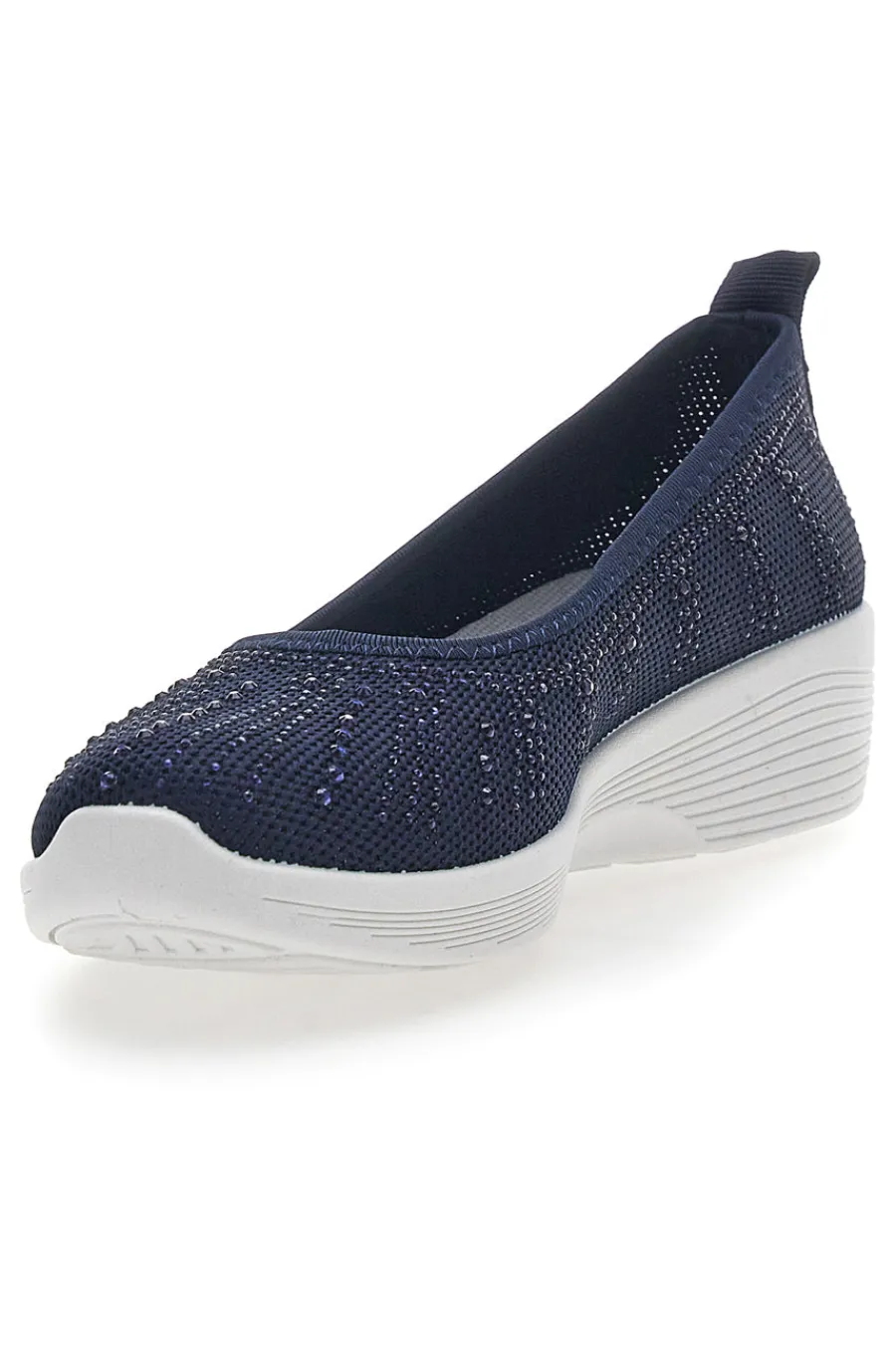 Ballerine Blu In Tessuto Con Strass 429-PRIMA RIGA Hot