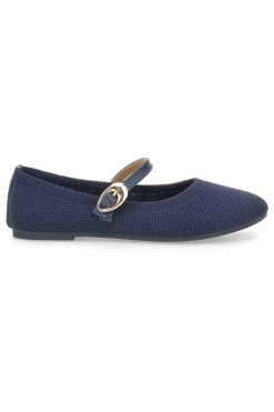 Ballerine blu in tessuto traforato con cinturino PRESZ41-THE FIRST Discount