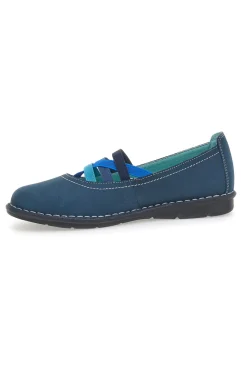 Ballerine blu in vera pelle con fasce elastiche 19840FRUIT-PRIMA RIGA