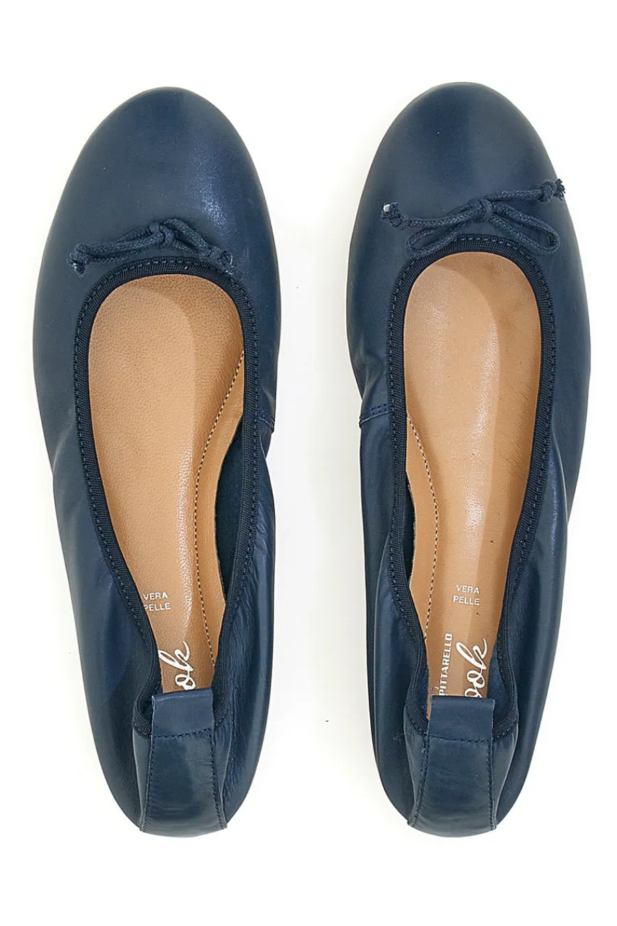 Ballerine Blu In Vera Pelle 818005-PITTARELLO LOOK Discount