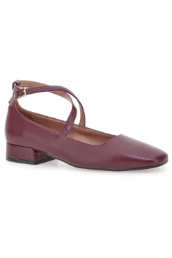 Ballerine bordeaux con cinturini incrociati C1545-FRANCESCA GRITTI