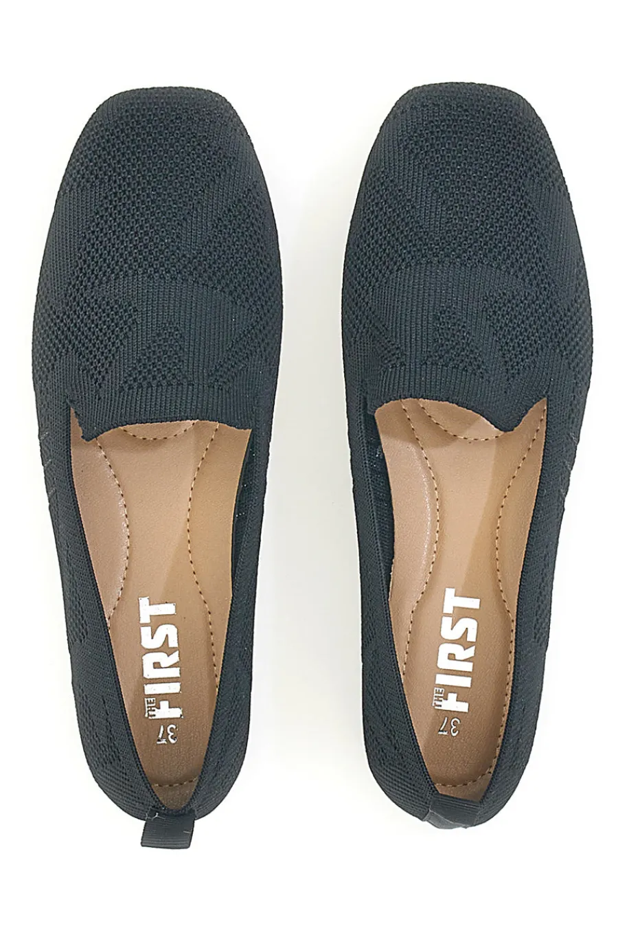 Ballerine Mocassini neri in tessuto con soletta morbida PRESZ32-THE FIRST Online
