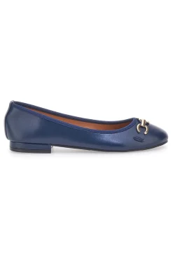 Ballerine Navy con Fibbia Decorativa Oro IDE172-THE FIRST New