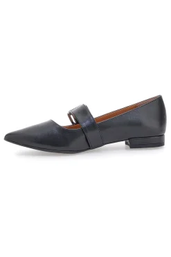 Ballerine nere a punta con cinturino 3098-PITTARELLO LOVE Discount