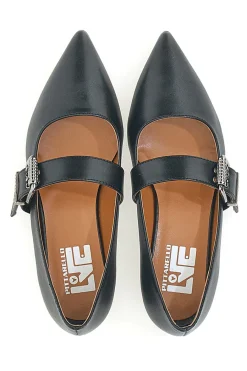 Ballerine nere a punta con cinturino 3098-PITTARELLO LOVE Discount