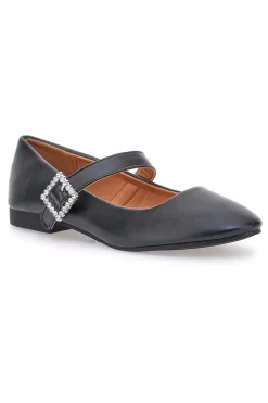 Ballerine nere con cinturino gioiello IDEA2285-THE FIRST Best
