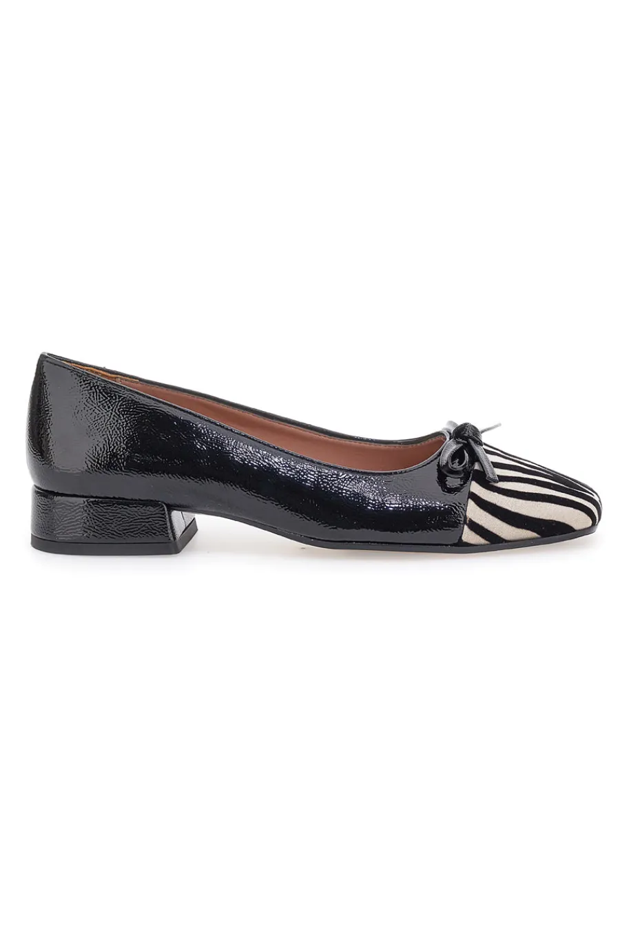 Ballerine Nere Con Fantasia Animalier c1518-PITTARELLO Discount