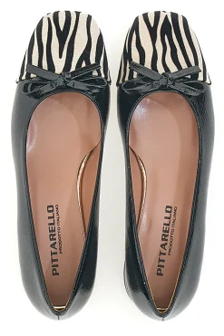 Ballerine Nere Con Fantasia Animalier c1518-PITTARELLO Discount