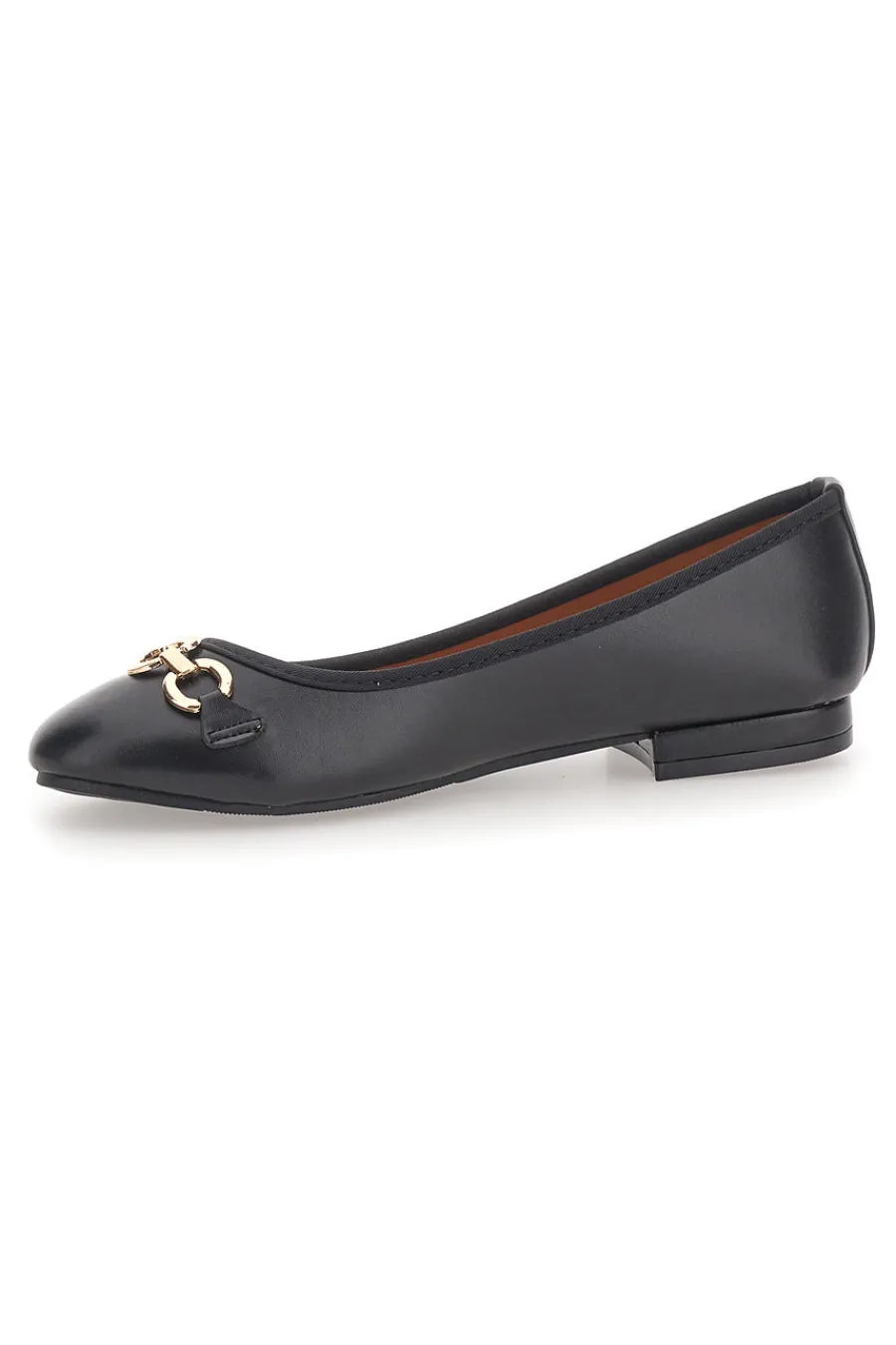 Ballerine Nere con Fibbia Decorativa Oro IDE172-THE FIRST Sale