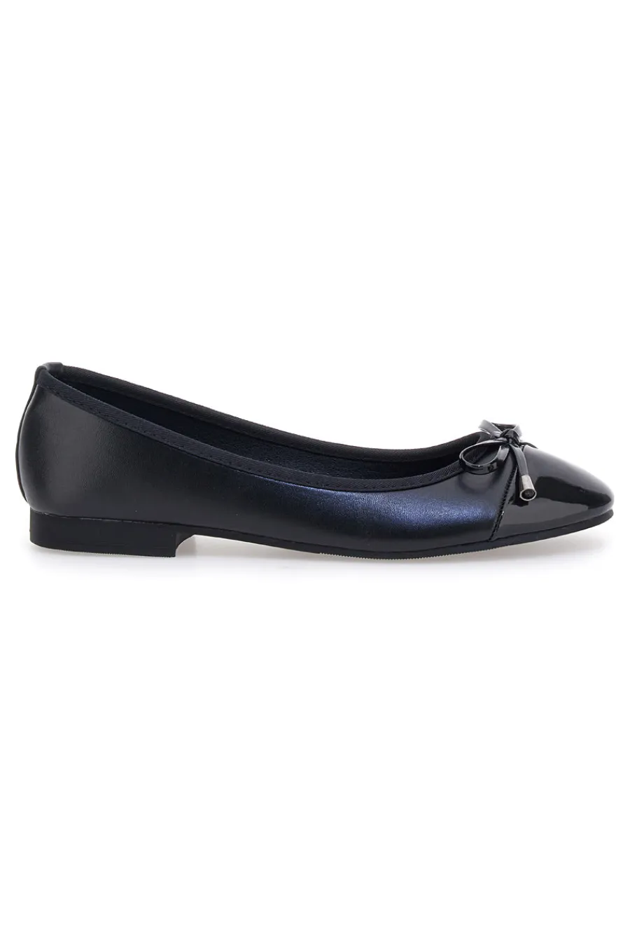 Ballerine nere con fiocco decorativo IDE1070-THE FIRST Outlet