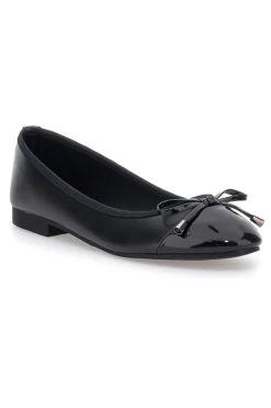 Ballerine nere con fiocco decorativo IDE1070-THE FIRST Outlet