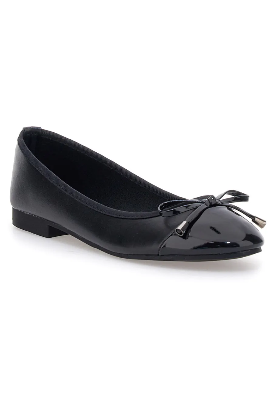 Ballerine nere con fiocco decorativo IDE1070-THE FIRST Outlet