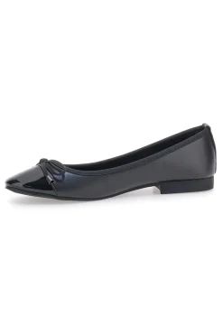 Ballerine nere con punta lucida e fiocco IDE1070-THE FIRST Hot