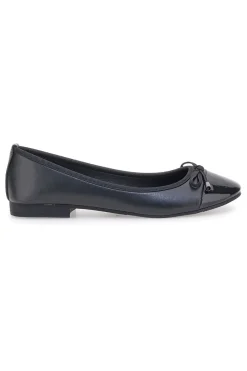 Ballerine nere con punta lucida e fiocco IDE1070-THE FIRST Hot