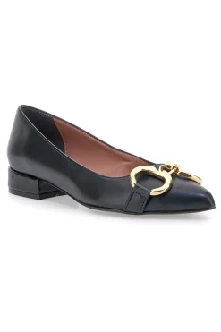 Ballerine nere con punta sfilata e catena oro 3313-PITTARELLO GLAM Clearance