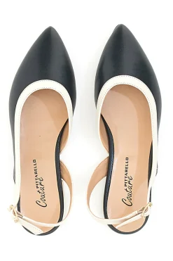 Ballerine Nere e Beige Con Cinturino Slingback 6011-PITTARELLO COUTURE Best