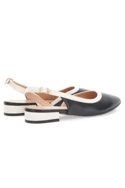Ballerine Nere e Beige Con Cinturino Slingback 6011-PITTARELLO COUTURE Best